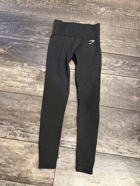 Gymshark Black Seamless Textured High-Waist Leggings